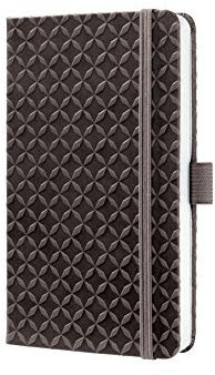 SIGEL JN128 Notizbuch A6 liniert braun, Hardcover, 174 Seiten, Gummiband, Stiftschlaufe, Einstecktasche, Tagebuch, vegan, aus nachhaltigem Papier