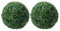 PRETYZOOM 2 Pièces Artificielle Buis Boule Topiaire Faux Plantes Boules Décoratives pour L'intérieur Jardin en Plein Air Accueil De Mariage Balcon Décoration De Jardin 18Cm