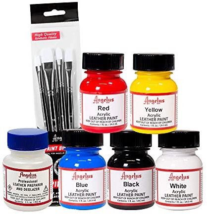 Angelus Basic Kit - 11 pièces - peintures pour chaussures et cuir