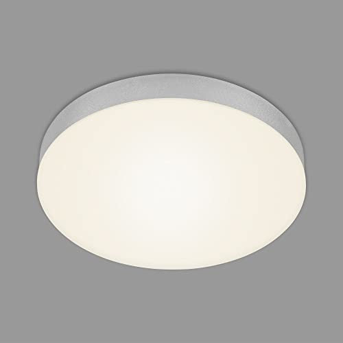 BRILONER - LED Deckenlampe rahmenlos, warmweiße Lichtfarbe, 21 Watt, 2000 Lumen, LED Lampe, Deckenleuchte, Wohnzimmerlampe, Schlafzimmerlampe, Küchenlampe, 28,7x3,6 cm, Silberfarbig
