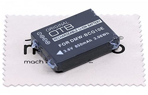 Batterie de remplacement pour Panasonic Lumix DMC-3D1, TZ10, DMC-TZ20, TZ30, TZ35, DMC-ZR1, ZS5, ZS10, ZS15, DMC-ZS19, ZS20, ZS25, ZX1, ZX3 (Remplace DMW-BCG10E) avec tissu de nettoyage d'écran mungoo