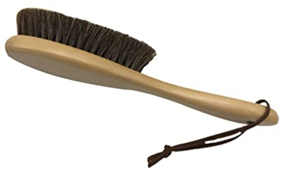MILISTEN 1 x Kleiderbürste, Fusselentferner, Bürste mit echtem weichem Rosshaar und Holzgriff für Mäntel, Männer, Anzüge, Schuhe, Jacken