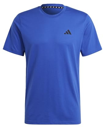adidas Men's Essentials Feel Ready Training T-Shirt, Lucid Blue/Semi Lucid Blue/Black, Medium