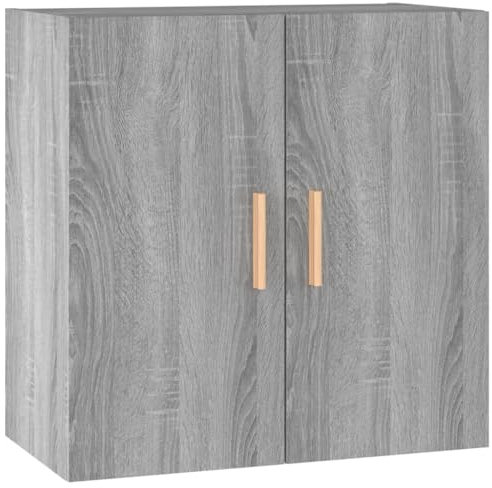 vidaXL Wandschrank Hängeschrank Bücherschrank Mehrzweckschrank Lagerschrank Schrank Wohnzimmer Grau Sonoma 60x30x60cm Holzwerkstoff