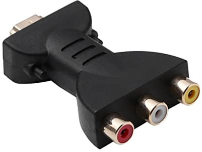 Liummrcy HDMI vers 3 adaptateurs RCA Portables HDMI AV Câble vidéo VHS vers Le convertisseur numérique HDMI en 3 adaptateurs RCA Portables HDMI à AV Rouge Blanc Jaune HDMI au convertisseur AV