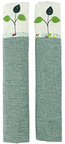 KOKSII 1 Par Cubiertas De La Manija De La Puerta De Algodon Cubierta Pomo Refrigerador Puerta Doble Protector De Guantes De Nevera Herramientas De Cocina para El Hogar