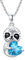 MEDWISE Faultier Kette 925 Sterling Silber Herz Faultier Kette Anhänger mit Kristall Kristall Halskette Faultier Schmuck Geschenk für Damen Mädchen Tochter Frauen Mama Mutter