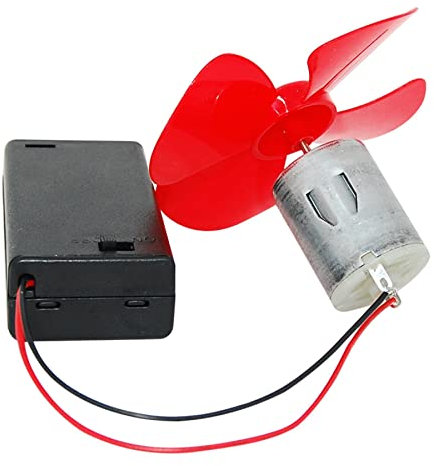 CYFANG Vehicle Torque 280 Reciprocating Mini Motor DIY Kit, Boat 3v Dc Motor, Micromotor, with Fan Blades and Battery Box Science Electronics