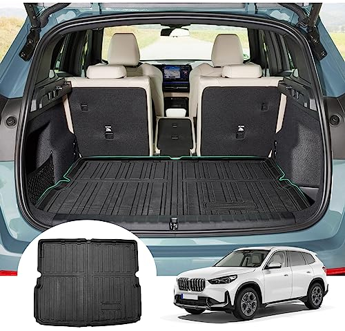 GAFAT Kompatibel mit Neu BMW X1 iX1 U11 2023-2025 2026 Kofferraummatte, Leicht zu Falten, X1 2024 TPE Allwetter-Kofferraumwanne, Original 3D Scannen Hohe Kante Multifunktion
