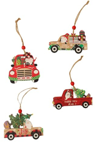 NOLITOY 4stücke Weihnachtsbaum Bunte Dekorative Weihnachtsornamente Für Festliche Dekoration Für Christbaum Kamin Tisch Und