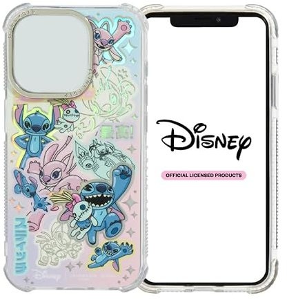 Skinnydip Disney Stitch for iPhone 14 Plus Case - Lilo & Stitch Kawaii Phone Protective Cover, Glitter Design, Slim & Lightweight, Anti-Scratch, Cute Case for Girls, Compatible with iPhone