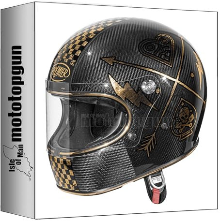 premier motorrad integralhelm trophy carbon nx gold chromed sz. s mototopgun
