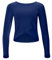 Winshape Damen Functional Light and Soft Cropped Long Sleeve Top Aet131ls Mit Overlap-Applikation Yoga-Shirt, Dark-Blue, M EU