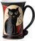 Felisteya Wheel-Thrown Handmade Mugs – Artisan Pottery Black Cat Mugs, 320ml Ceramic Coffee Mug for Women and Men, Cat Lovers Gift Mug, Your Tea Mug – Model 2