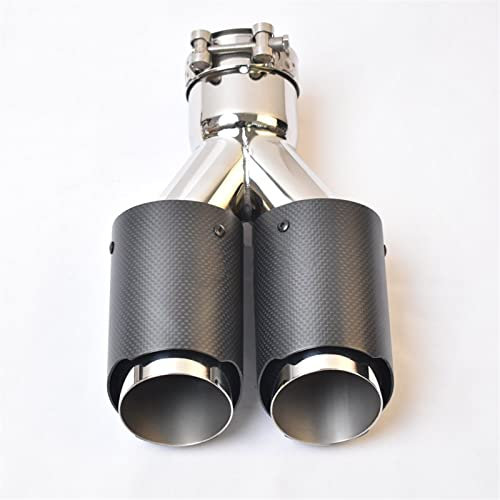 Car Universal Carbon Fiber Stainless Steel Exhaust Pipe Muffler Tail Throat