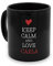 printplanet - Tasse Schwarz mit Namen Carla - Motiv: Keep Calm - Namenstasse, Kaffeebecher, Mug, Becher, Kaffeetasse
