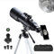 Teleskope für Erwachsene Astronomie, 80mm Astronomische Reiseteleskope mit Mondfilter, Aufrechtbild, 10-fach Refraktor, Stativ und Tragetasche mit Smartphone-Adapter, für Astronomie-Anfänger