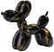 JJIW Moderne Luftballon Hund Skulptur, Kreative Ballon Hund Skulptur, Bunte Ballon Hund Ornamente FüR Weinschrank Wohnzimmer Schlafzimmer (Schwarzes Gold)