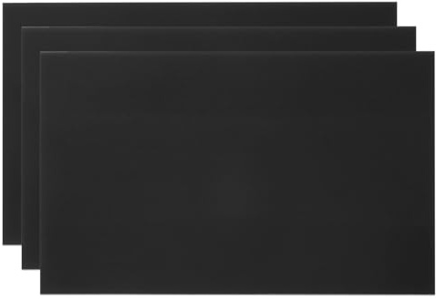 PATIKIL 6x10 Inch Anodized Aluminum Sheet Metal 0.8mm Thin Black 3Pcs | Laser Plates Engraving Blanks Rectangle for Crafting DIY House Laser Engraving