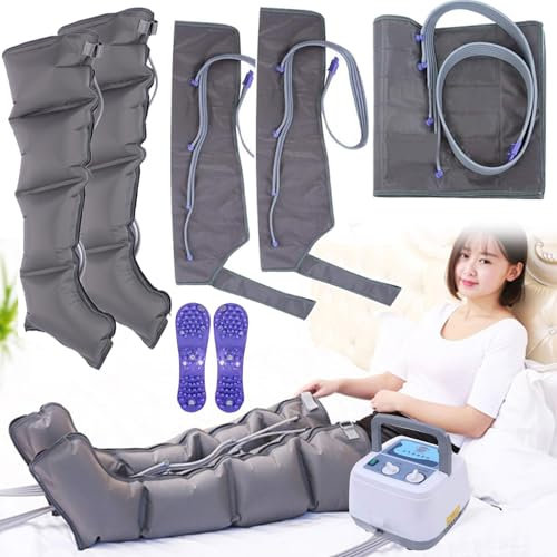 bottes de pressothérapie pour jambes, appareil pressothérapie drainage lymphatique, appareil de massage Compression d'air, 4 Cavités circulation sanguine jambes, Bras, Taille pour Soulager Douleur