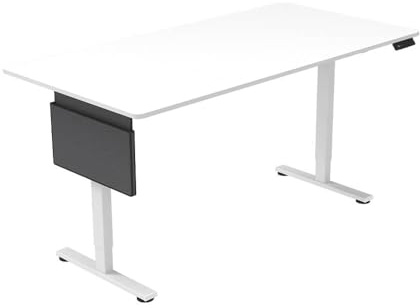 Home Deluxe höhenverstellbarer Schreibtisch I Ergonomisches Design in Weiß, 160 x 60 cm für Homeoffice und Büro