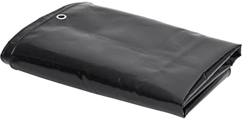 Mokuyary Abdeckplane 650 g/m² 2x3 m Schwarz Plane mit Ösen Schutzplane Gewebeplane UV-beständig Wetterfest Reißfest Abdeckung für Gartenmöbel Pool Holz Auto Boot