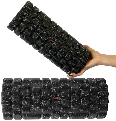 Faszienrolle mit Noppen 33x14 cm EPP – Massage Roller hart für Rücken, Beine & Triggerpunkte – Fitness Foam Roller für Muskelregeneration, Yoga & Physiotherapie