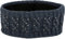 styleBREAKER Damen Stirnband mit Zopfmuster und Strass, weiches Fleece Innenfutter, Haarband, Headband 04026001, Farbe:Blau