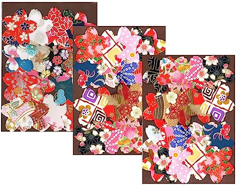 [Amazon.co.jp Exclusive] Washi Kawasumi Special Selection Hand Dyed Kyo Yuzen Chiyogami Sticker (Cherry Blossom 60 Sheets)
