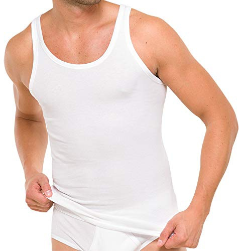 Schiesser Cotton Essentials Feinripp Unterhemd - 205144-4er Spar-Pack (6 Weiß)