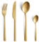 Amefa Besteckset MANILLE 16-teilig | Gold | PVD Beschichtung| Edelstahl rostfrei | Besteck Set für 4 Personen | Klingenstahl 13/0, Edelstahl 18/0 | Mit Messer, Gabel, Löffel & Kaffeelöffel