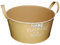 alles-meine.de GmbH 6 Stück XL Design - Blumentöpfe/Pflanzkübel/Pflanzschale - Metall - Flowers & Garden - hell braun - Pastell - incl. Name - Ø 28 cm - RUND - GROß - m..