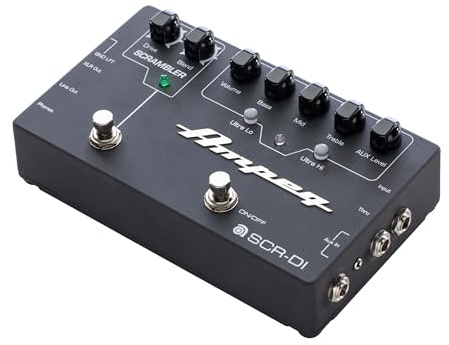 AMPEG SCR-DI Bass Preamp – Preamplificatore Ampeg con Scrambler Overdrive Integrato attivabili tramite footswitch, Filtri Ultra-Hi/Ultra-Lo, Uscita XLR Bilanciata e Telaio in Metallo Robusto – Nero