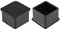 sourcing map Rubber Furniture Caps 40mm x 40mm Square Shaped Table Chair Legs Covers 4Pcs