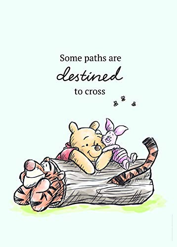 Disney Wandbild von Komar | Winnie Pooh Path | Kinderzimmer, Babyzimmer, Dekoration, Kunstdruck | Größe 50x70cm (Breite x Höhe) | ohne Rahmen | WB062-50x70