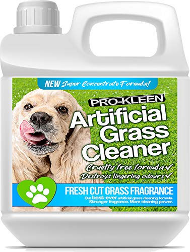 Pro-Kleen Artificial Grass Cleaner for Dogs and Pet Friendly Cruelty Free Disinfectant with Deodoriser 4 in 1 (10:1 Super Concentrate Makes 10 Litres) (Fresh Cut Grass, 1L)