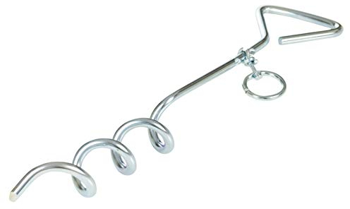 URBNLIVING Large Heavy Duty Cork Screw Style Metal Tent Ground Peg Camping Tenting (2 Pegs)