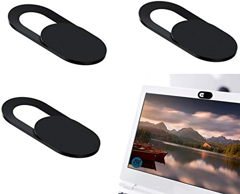 Vynche Pack de 3 Cache Webcam Ultra Fin Protecteur de confidentialité pour Webcam Compatible avec Macbook, Macbook Pro, Macbook Air, Ordinateur Portable, iPhone, iPad Pro, PC/Ordinateur et Tablette