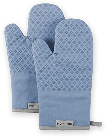 KitchenAid Asteroid Oven Mitt Set, 7x12.5, Blue Velvet, 2 Piece