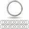 Schlüsselringe Set, Ø 25 mm Durchmesser, 24 Stück, aus gehärtetem Metall, in Silber, Metall Ringe Schlüsselanhänger, Schlüssel Organisation Autoschlüssel, Haustürschlüssel, Spaltringe O Ring DIY Kit