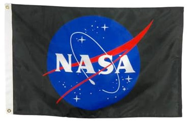 NASA-Logo-Flagge, strapazierfähiges Allwetter-Nylon, hergestellt in den USA, 90 x 150 cm