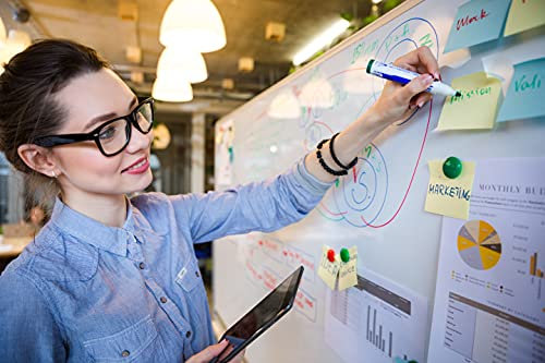 Whiteboard Folie Whiteboardfolie Selbstklebend Magnetisch Wandfolie Matt glänzend matt weiß Eisenfolie Büro Moderation Seminarraum (1,4 m)