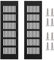 Zasvec Grille Aération Aluminium 2 Pièces Grille d'Aeration Grille de Ventilation Rectangulaire Grille d'Aeration en Alliage Grille Daération Extérieure avec 8 Vis pour la Ventilation Noir 250 * 80mm