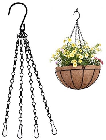 Hanging Basket Chains Metal Chain Hangers with 4 Clip Hook for Hanging Plants Flowers Baskets Pot 16inch