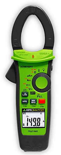 KPS-DCM8700PV Pinza Amperometrica TRMS per applicazioni Solari Tensione fino a 1500VAC/2000VDC Corrente AC/DC 1500A e 4000µA DC con Bluetooth