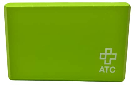 ATC Handels GmbH Yoga Block Hilfsmittel für Asanas, Pilates- und Yogaübungen - Dehnungsblock, Yogaklotz, Yogaziegel, grün