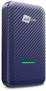 NK Dispositivo CarPlay/Android Auto Inalámbrico - Bluetooth 5.0, Fibra de Carbono, Anti-Rozaduras, Imprescindible Coches CarPlay por Cable, Conexión Automática Plug & Play (Compatible iOS y Android)