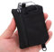 Outdoor EDC Molle Pouch Wallet Mini Tragbares Schlüsselkartenetui EDC Pouch Bag Geldbörse mit Karabiner (Schwarz)