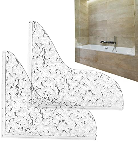 2-teiliges Set aus transparentem Acryl, für Badewanne, Spritzschutz, Wassersperre, Bad-Abweiser