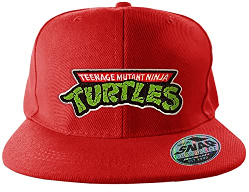 Teenage Mutant Ninja Turtles Offizielles Lizenzprodukt TMNT Logo Schnappkappe (Rot)